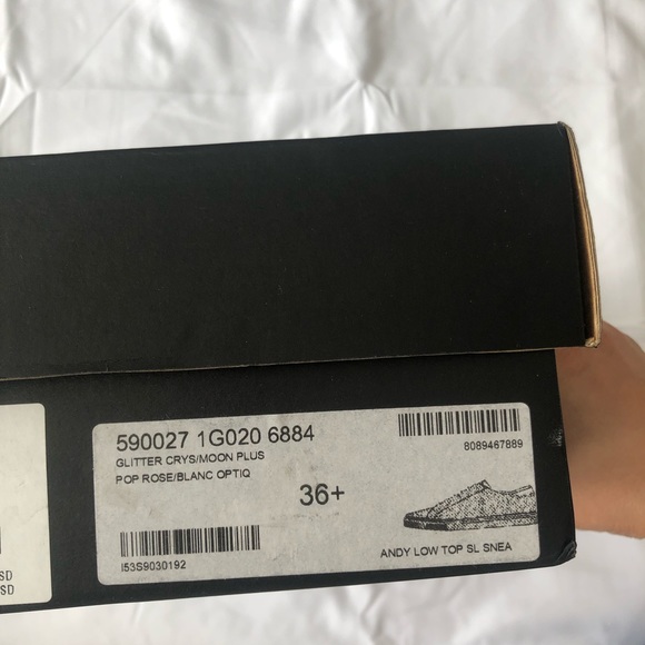 Saint Laurent pink glitter sneakers - Picture 6 of 8